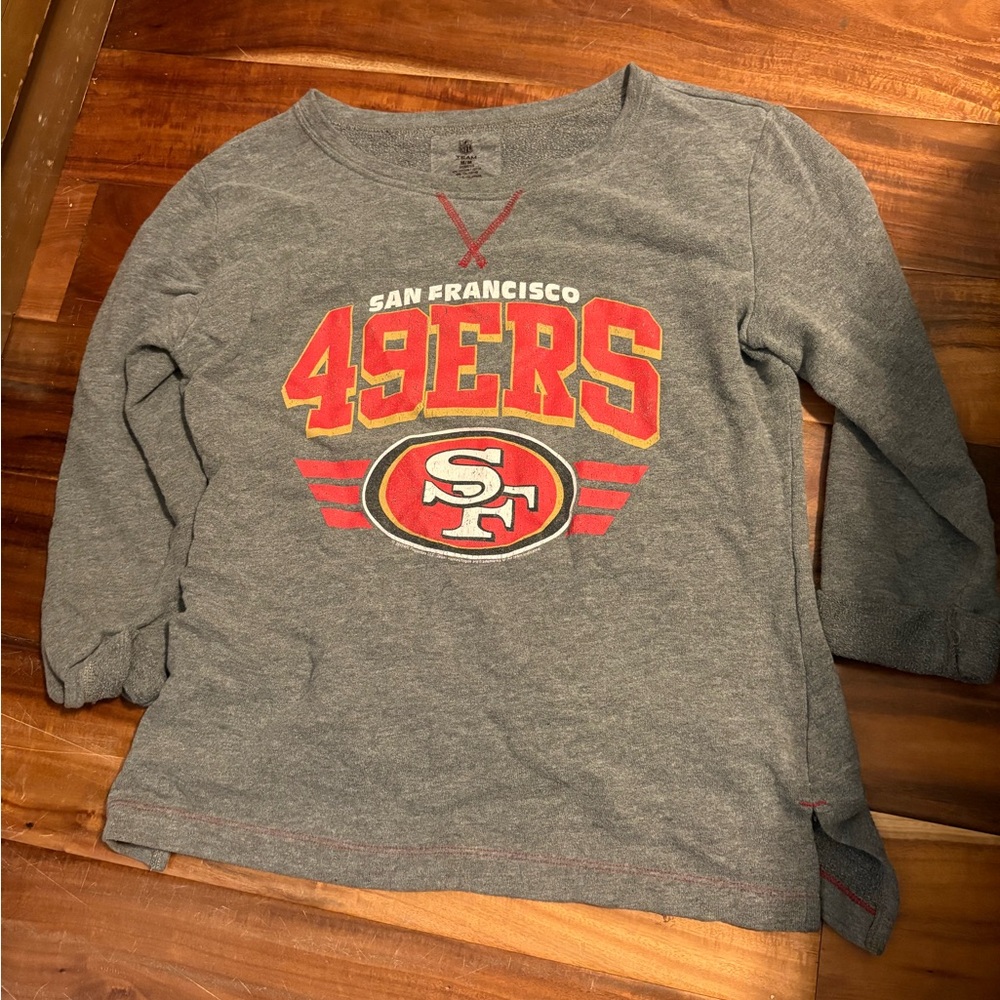 NFL women’s Gray‎ and Red 49ers Sweatshirt (0498)